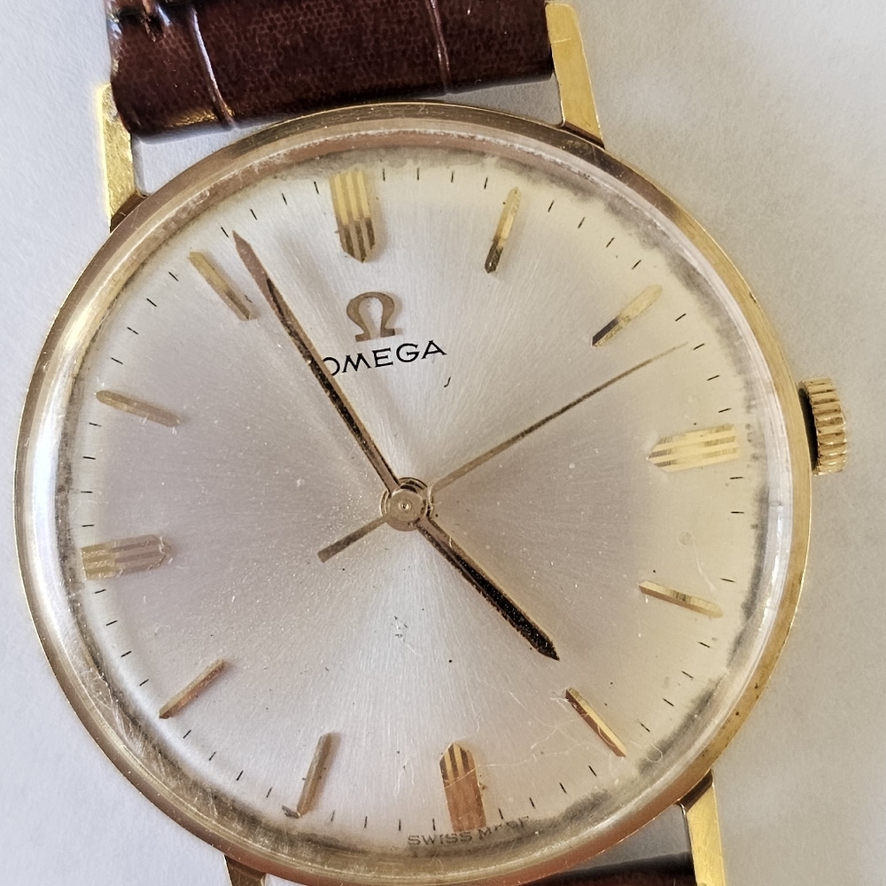 Vintage Omega 18KYellow Gold Stem Wind Wristwatch